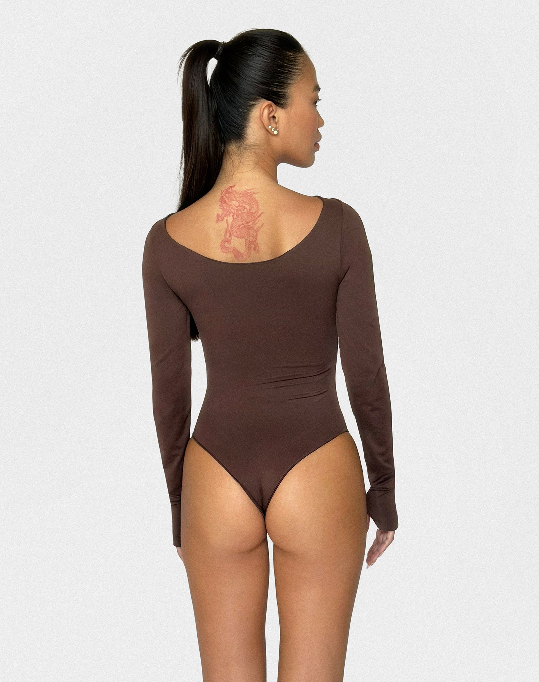 בגד גוף סימלס שרוול ארוך פתח אגודל | אספרסו