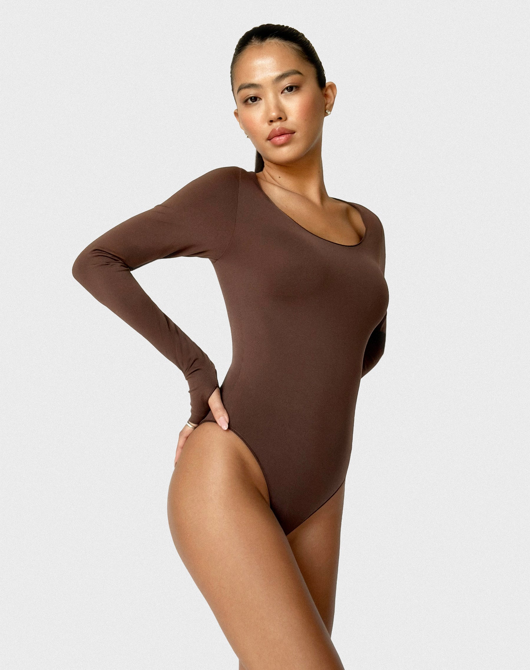 בגד גוף סימלס  שרוול ארוך פתח אגודל | אספרסו