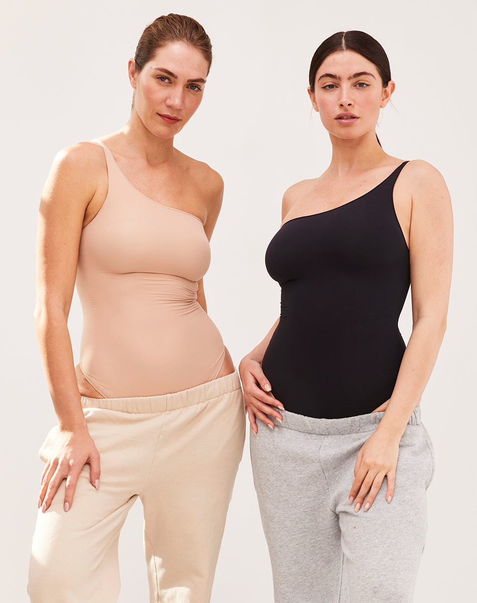 ONE SHOULDER BODYSUIT SET